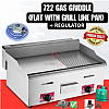 GG-722 XL Griddle Grill Stove Plus Regulator Multifunctional Commercial Gas BBQ Fry RotiCanai Western Burger