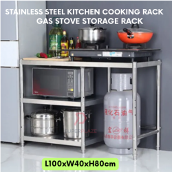 L100xW40xH80cm Stainless Steel Kitchen Rack Stove Cooking Rack Oven Water Filter Storage Rack