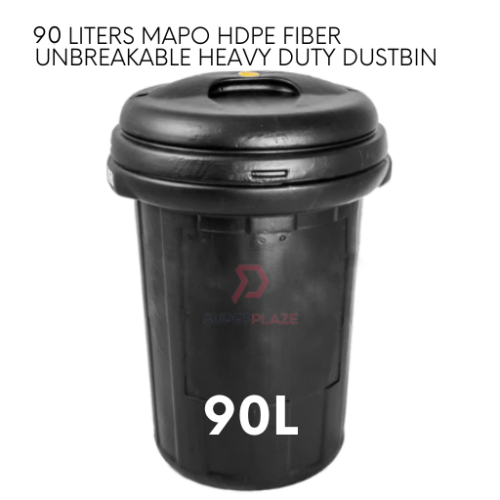 90 Liters Mapo HDPE Fiber Unbreakable Bin Heavy Duty Dustbin