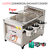 8 Liters Single Stove Gas Multifunctional Cooker Gas Ventilation Deep Fryer Cooker