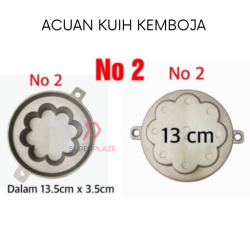 No2 Aluminium Traditional Bahulu Mould Cake Kemboja Mould Classic Acuan Aluminium Kemboja