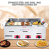 Stove Commercial Gas Griddle Deep Fryer Combo Stove BBQ Grill Western Burger