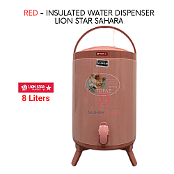 Red 8 Liters Lion Star Sahara Drink Jar Beverage Dispenser Hot Cold Water Storage Insulated Container