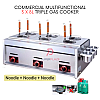 Noodle 3 x 8L Triple Gas Commercial Multifunctional Ventilation Deep Oden Cooker