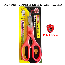 19140 1.8mm Zelex Heavy Duty Kitchen Scissors Bone Can Opener Walnut Multifuctional Steel Scissor
