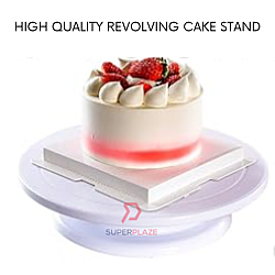 Solid Plastic Rotating Revolving Cake Decoration Stand Quality High Tea Display Stand Roda Kek Putar Serbaguna