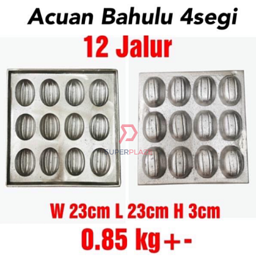 12 Jalur SS Aluminium Bahulu Mould Baker Traditional Cake Mold