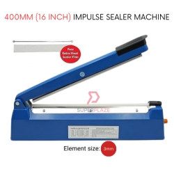 PFS-400P Element Size 3mm Blue 400mm Plastic Impulse Sealer Machine Laminated Plastic Seal Packaging Sealing