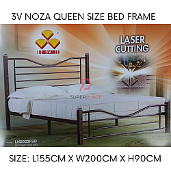 LNB902FSB 3V Noza Queen Size Bed Frame Powder Coating Super Base Bed Divan High Quality Bed