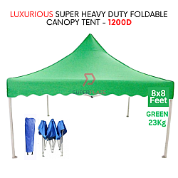 Green 8x8 Feet Luxurious Super Heavy Duty Foldable Canopy Tent Gazebo Folding Portable Tent