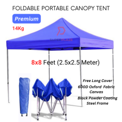 Blue 8x8 Feet Premium Quality Foldable Canopy Tent Gazebo Folding Portable Tent