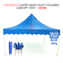 Blue 10x10 Feet Luxurious Super Heavy Duty Foldable Canopy Tent Gazebo Folding Portable Tent