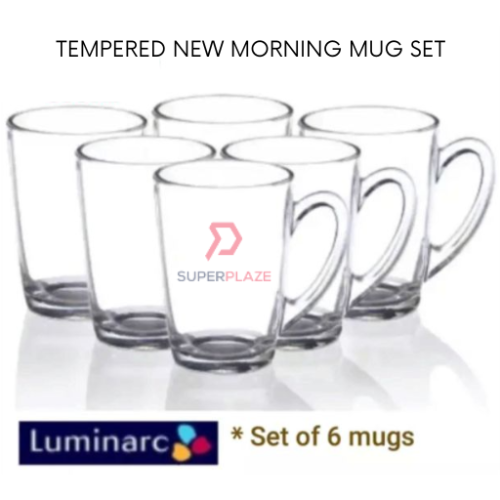 6 Sets Luminarc Tempered New Morning Mug Set