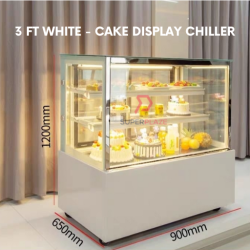 3 Feet White Cake Display Chiller Cake Showcase Peti Sejuk Cake