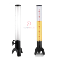 Black 3L No Ice Tube Polycarbonate Juice Tower Beer Cocktail Cold Drink ABS Beverage Dispenser