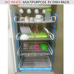 No Wheel EC620AR 3V Multipurpose Kitchen Dish Rack Rak Pinggan Mangkuk Rak Serbaguna