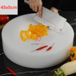 45x5cm White Polypropylene PP Round Chopping Board Papan Pemotong Plastic