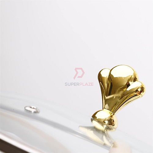 24cm Gold Royal Buffet Serving Set Stainless Steel Basket Furnace Buffet Catering