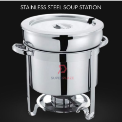 Stainless Steel Soup Station Soup Warmer Soup Server 11 Quart Single Bowl