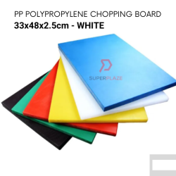33x48x2.5cm White Color Polypropylene PP Chopping Board Papan Pemotong Plastik Cutting Blocks