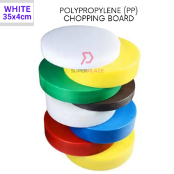 35x4cm White Polypropylene PP Round Chopping Board Papan Pemotong Plastic