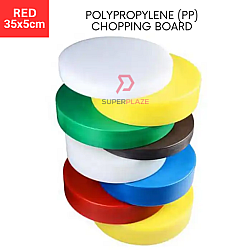 35x5cm Red Polypropylene PP Round Chopping Board Papan Pemotong Plastic