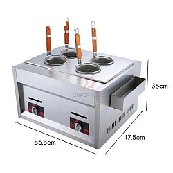 16L Double Gas Stove LPG Commercial Noodle Cooker Stewed Ramen Spaghetti Pasta Cooker