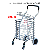 XL Aluminium Shopping Cart Market Trolley Pasar Troli