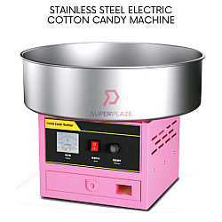 Stainless Steel Electric Cotton Candy Machine Pink Sugar Candy Floss Machine Trolley Cotton Candy Machine Maker