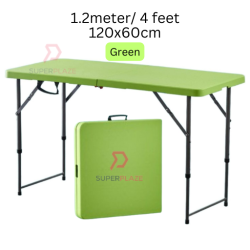 Green 2x4 Feet Foldable Banquet Table Portable Briefcase Exhibition Folding Picnic Market Table