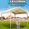 Beige White 1.8x2 Meter Folding Tent Canopy Khemah Lipat Bazaar Canopi Umbrella