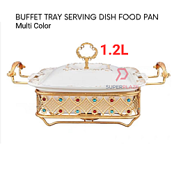 1.2 Liters Multi Color Buffet Tray Serving Dish Food Pan Berkas Lauk Tray Kenduri Hot Plate Buffet Set