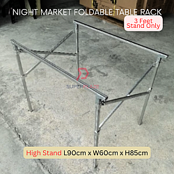 3 Feet High Stand Only Night Market Foldable Table Rack Market Folding Stand Rack