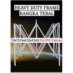 Frame Set Only 10x15 Feet For Full Set PVC Canvas Heavy Duty Folding Canopy Tent Kanopi Bazar Pasar Malam Tent