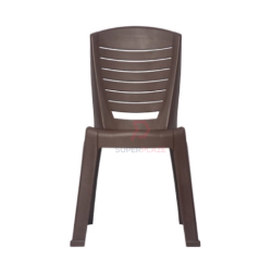 6 Pcs Brown Color 1672 Century Heavy Duty Plastic Rest Chair Dining Chair Stackable Stool Bench