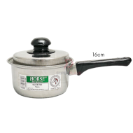 Full Set 4 Sizes Horse Stainless Steel Sauce Pot Single Handle Cooking Pan
