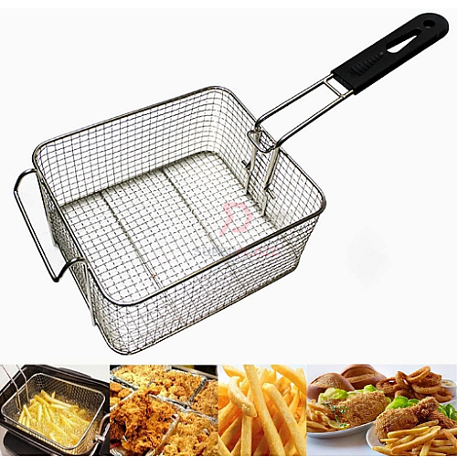 Electric Fryer EFB Stainless Steel Rectangle Frying Basket Deep Fryer Basket French Fries Chips
