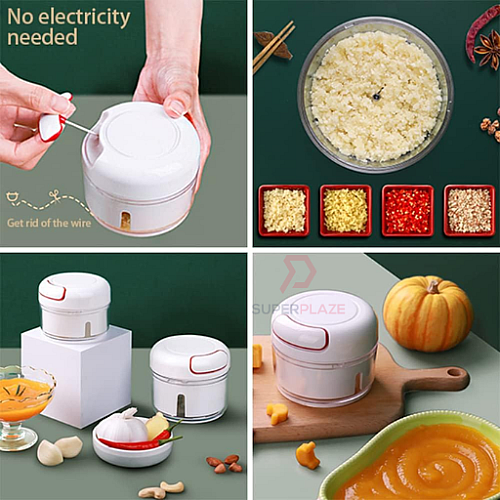 Multi Purpose Shredder Mini Food Processor Hand Pull Chopper Mincer