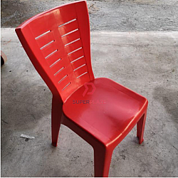 Red Color 7 Pcs 3V Eletta High Quality Plastic Rest Chair Stackable Dining Chair