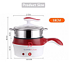 Pink 18cm Mini Multifunction Stainless Steel Electric Cooker Frying Pan Pot Periuk Serbaguna