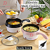 Pink 18cm Mini Multifunction Stainless Steel Electric Cooker Frying Pan Pot Periuk Serbaguna