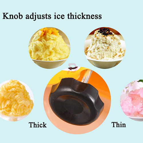 Red Velvet Adjustable Commercial Ice Shaver Snow Cone Maker Ice Shaving Machine