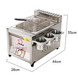 8 Liters Single Stove Gas Multifunctional Cooker Gas Ventilation Deep Fryer Cooker