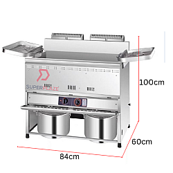 70 Liters Taiwan Gas Deep Fryer Machine Mesin Goreng Auto Deep Fryer Machine Ayam Gunting Tood Truck Kentang 70 Liters Taiwan Gas Deep Fryer Machine Mesin Goreng Auto Deep Fryer Machine Ayam Gunting Tood Truck Kentang