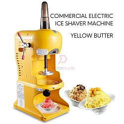 Yellow Butter Adjustable Commercial Ice Shaver Snow Cone Maker Ice Shaving Machine