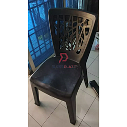 Black Color 6 Pcs 3V EZ High Quality Stackable Dining Plastic Chair Rest Chair Heavy Duty