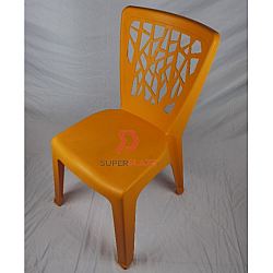 Orange Color 6 Pcs 3V EZ High Quality Stackable Dining Plastic Chair Rest Chair Heavy Duty