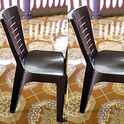 Black Color 4 Pcs 3V Eletta High Quality Plastic Rest Chair Stackable Dining Chair