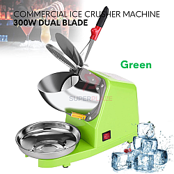 Green Color 300W Electric Automatic Double Blade Ice Crusher Shaving Machine