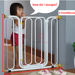 3 Feet 90cm 3V Babson Baby Safety Gate Infant Fence Security Gate Staircase